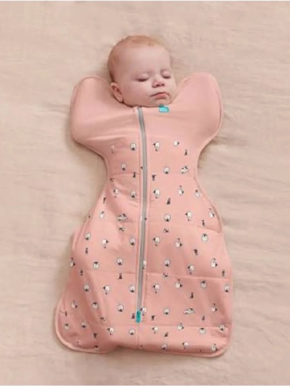 Love to dream Swaddle Up 2.5 TOG Cotton/Wool Lambs Best Friend Rose Size Newborn